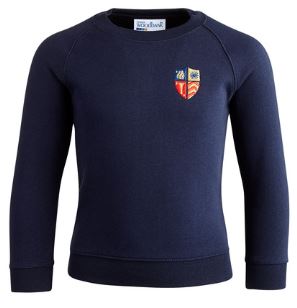 Navy Blue Crested Sweatshirt