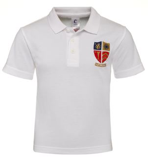 White Crested Polo Shirt