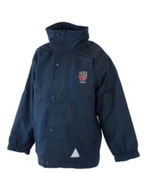 Navy Blue Crested Fleece Lined Jacket